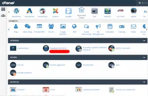 Il cPanel e il database MySQL